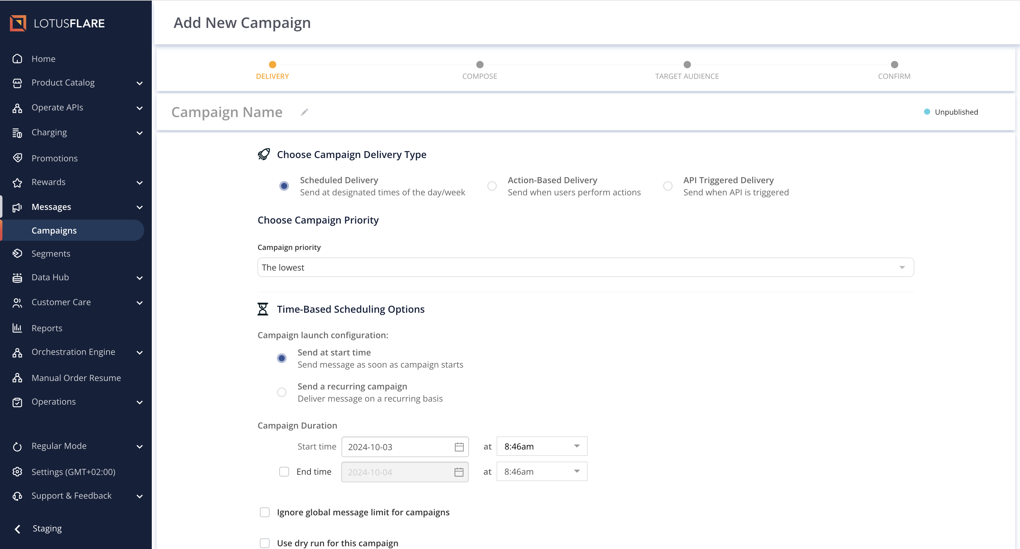 screenshot of LotusFlare DNO Cloud